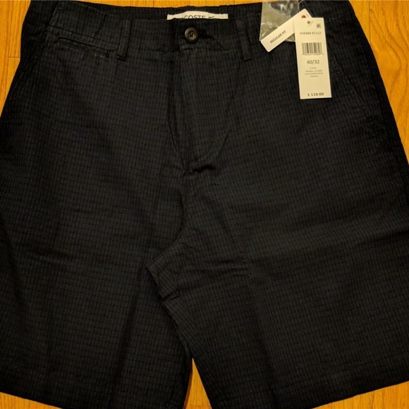 black lacoste shorts mens